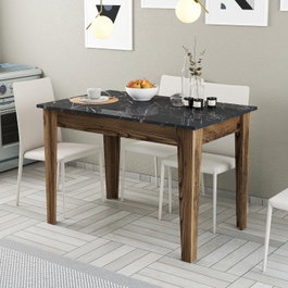 Hanah Home Mesa de Cocina Kiev 509 - Nogal y Negro